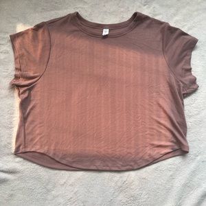 Lilac Crop Workout Shirt